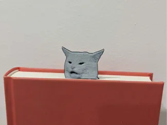 Confused Cat Meme Slip-On Bookmark