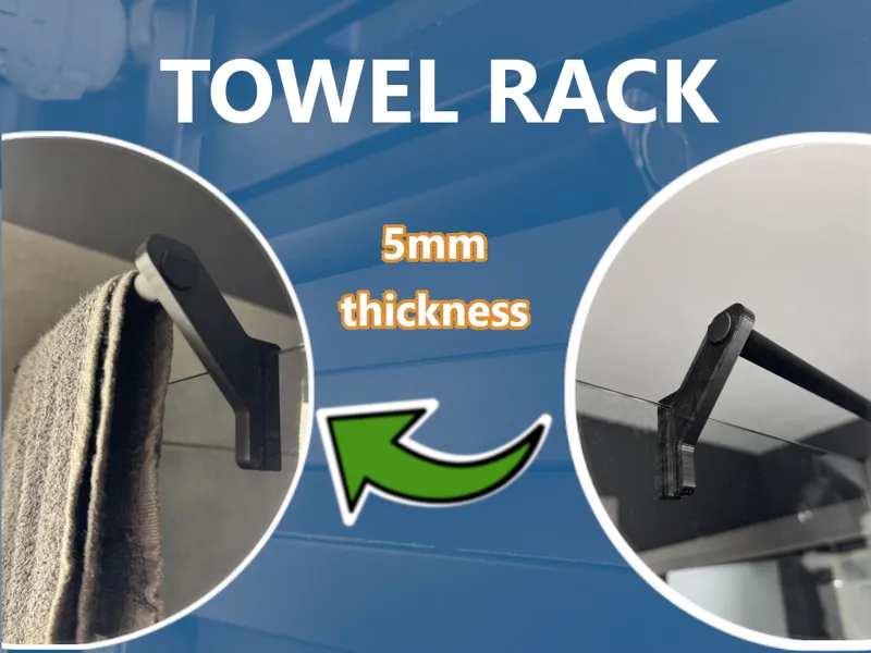 Towel or small clothes rack (5mm thickness)