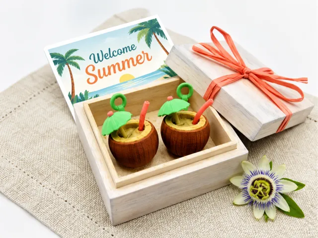 Tropical Coconut Summer Earrings