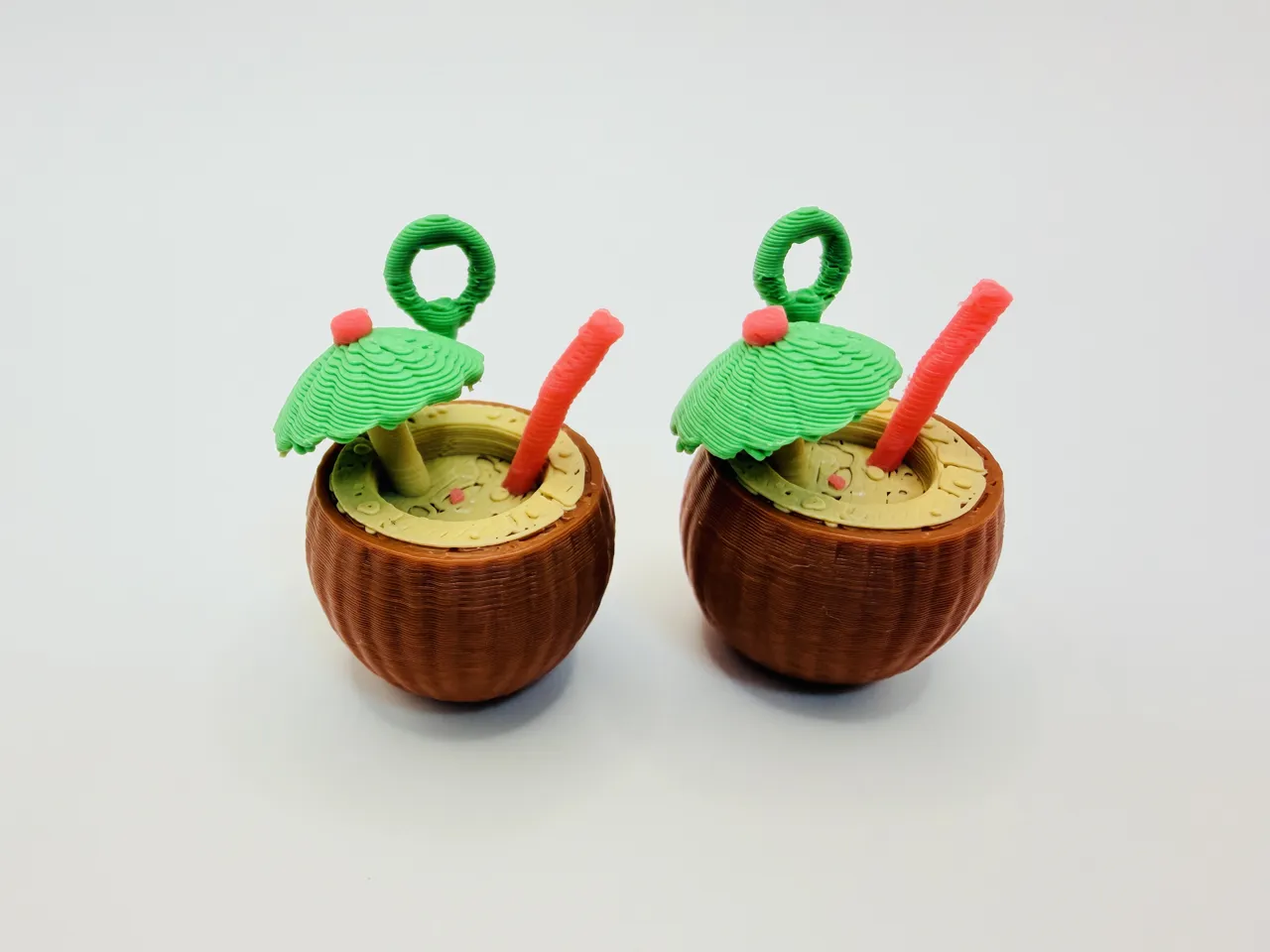 Tropical Coconut Summer Earrings view 2