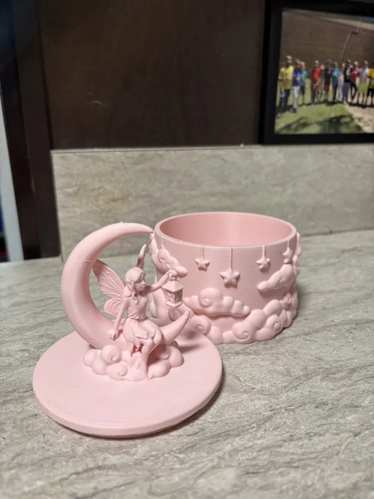 Crescent Moon Fairy Trinket Box & Jewelry Storage - Free 3D Print Model ...