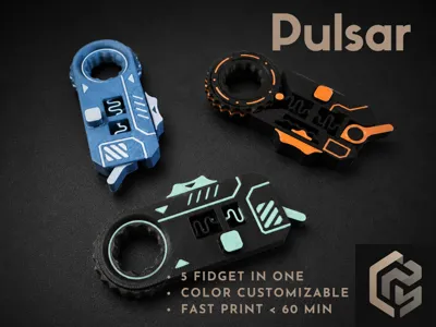 Pulsar - fidget toy Slide EDC 5 in 1 Cyberpunk