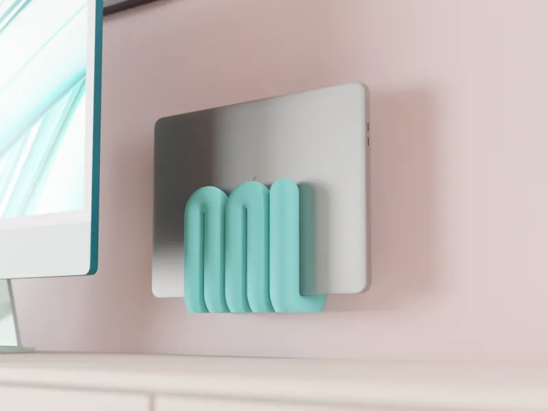 Wall Mounted Wibble Aesthhetic Laptop Holder