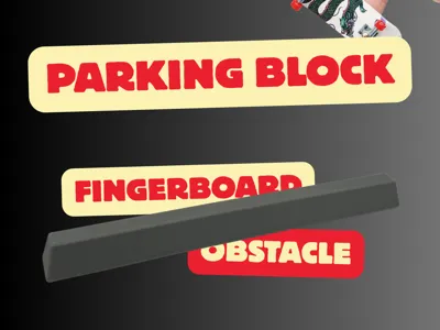parking block - fingerboard obstacle