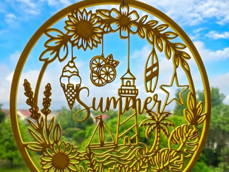 Summer Lighthouse Window Hanging Decor