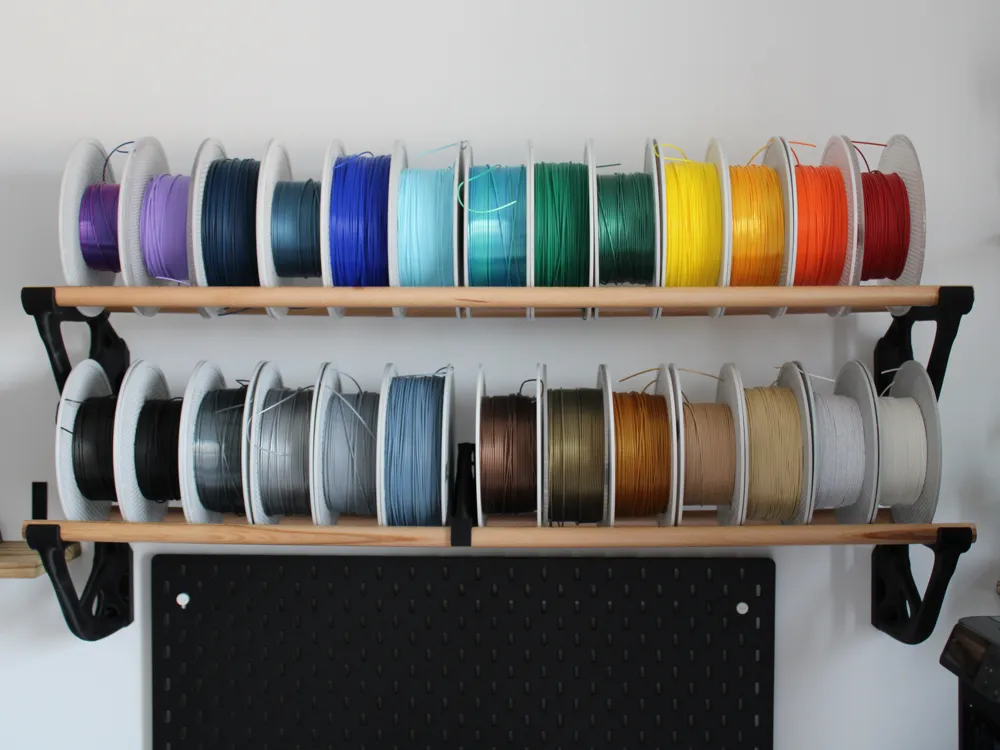 Topology Optimized Filament Spool Shelf Rack - Free 3D Print Model ...