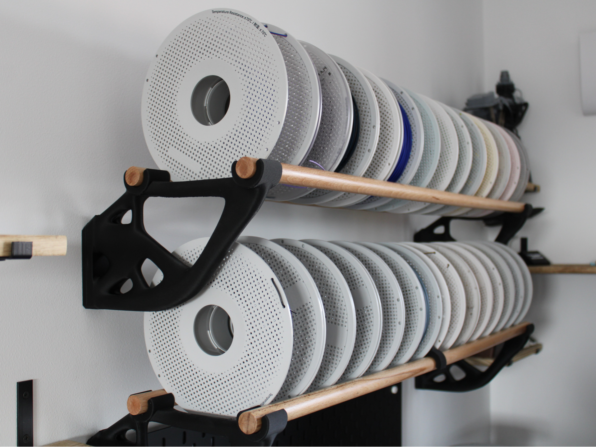 Topology Optimized Filament Spool Shelf Rack