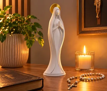 Figura decorativa: Our Lady of Grace – Minimalist 3D Sculpture — vista de referencia 3
