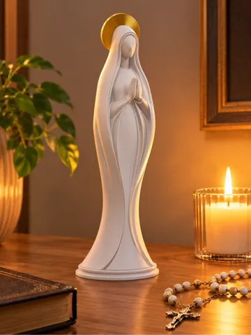 Figura decorativa: Our Lady of Grace – Minimalist 3D Sculpture — vista de referencia 2