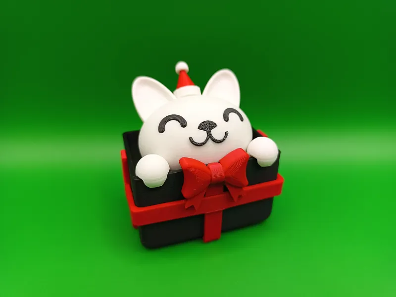 Christmas cat box