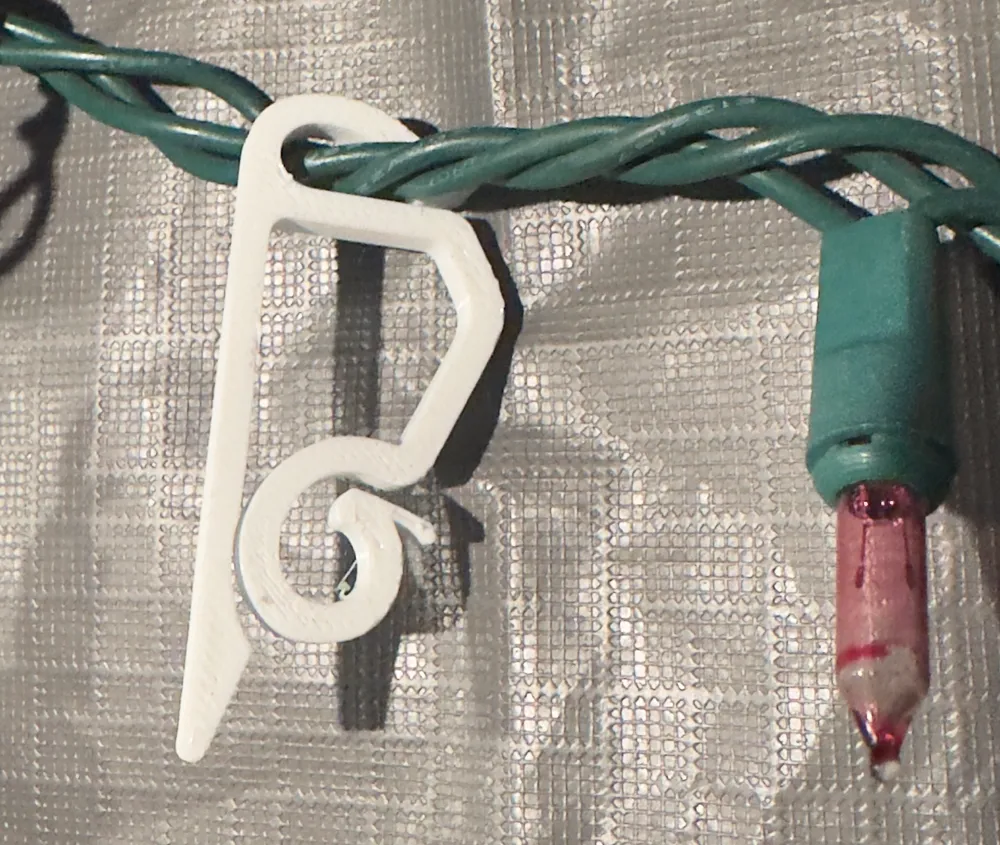 Christmas light hook - Free 3D Print Model - MakerWorld