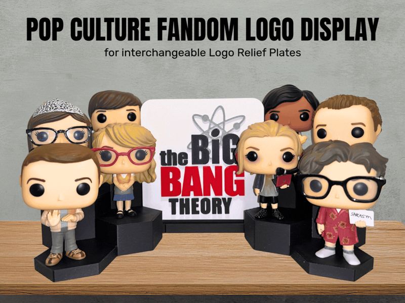 Pop Culture Fandom Logo Shelf Display with Signs
