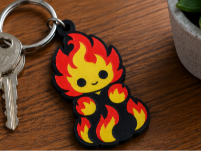 Fire Element Keychain 3D model