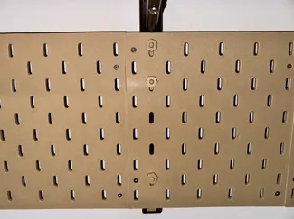 Twin slot shelving mount for Ikea Skadis