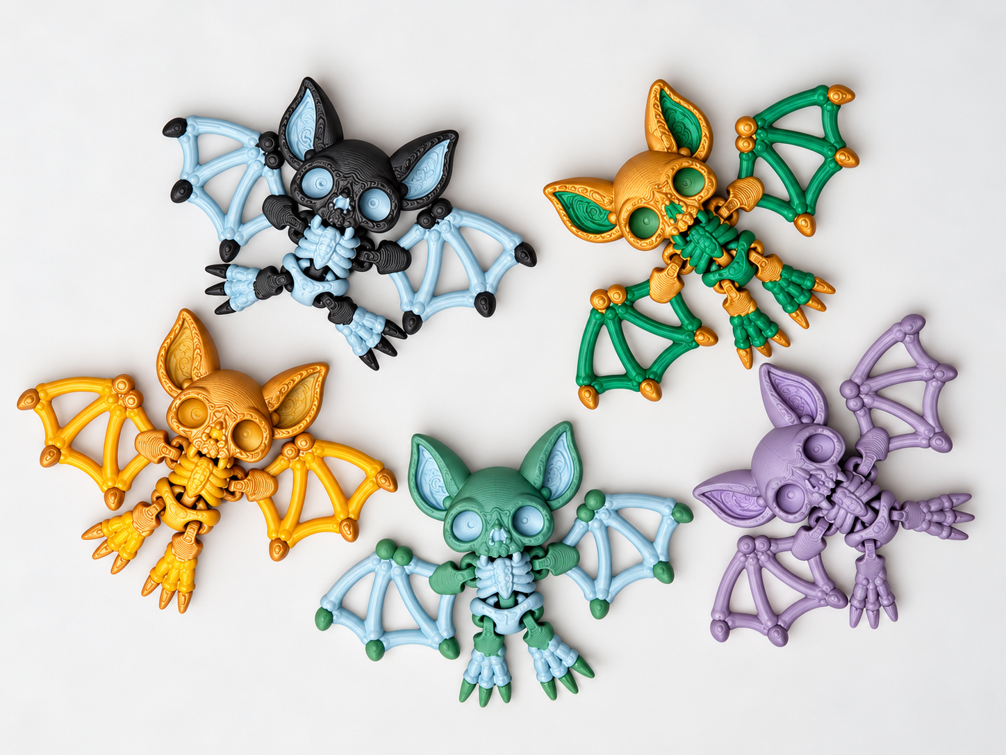 mini flexi skeleton bat - 1