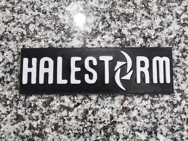 Halestorm Rock Band 3D Logo Wall Sign Art Plaque
