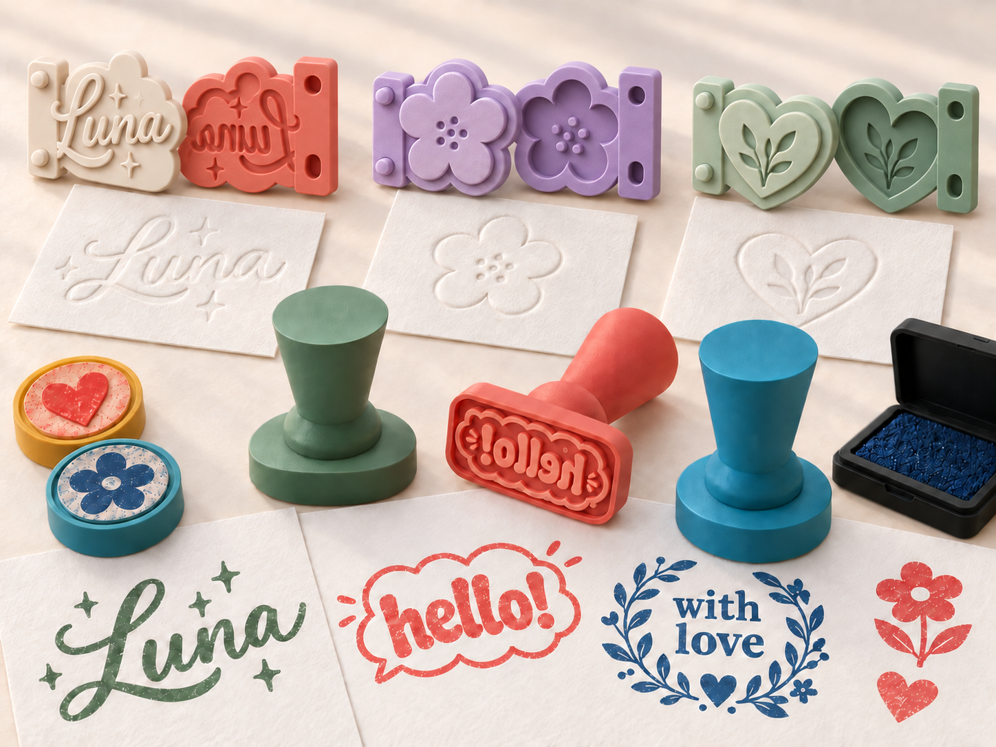 Create Your Own Ink Stamp & Paper Embosser - 1