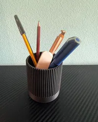 Pot à crayons rayé — photo 3