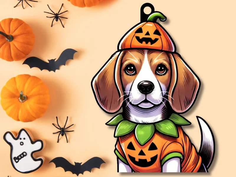 Halloween Pumpkin Beagle decoration