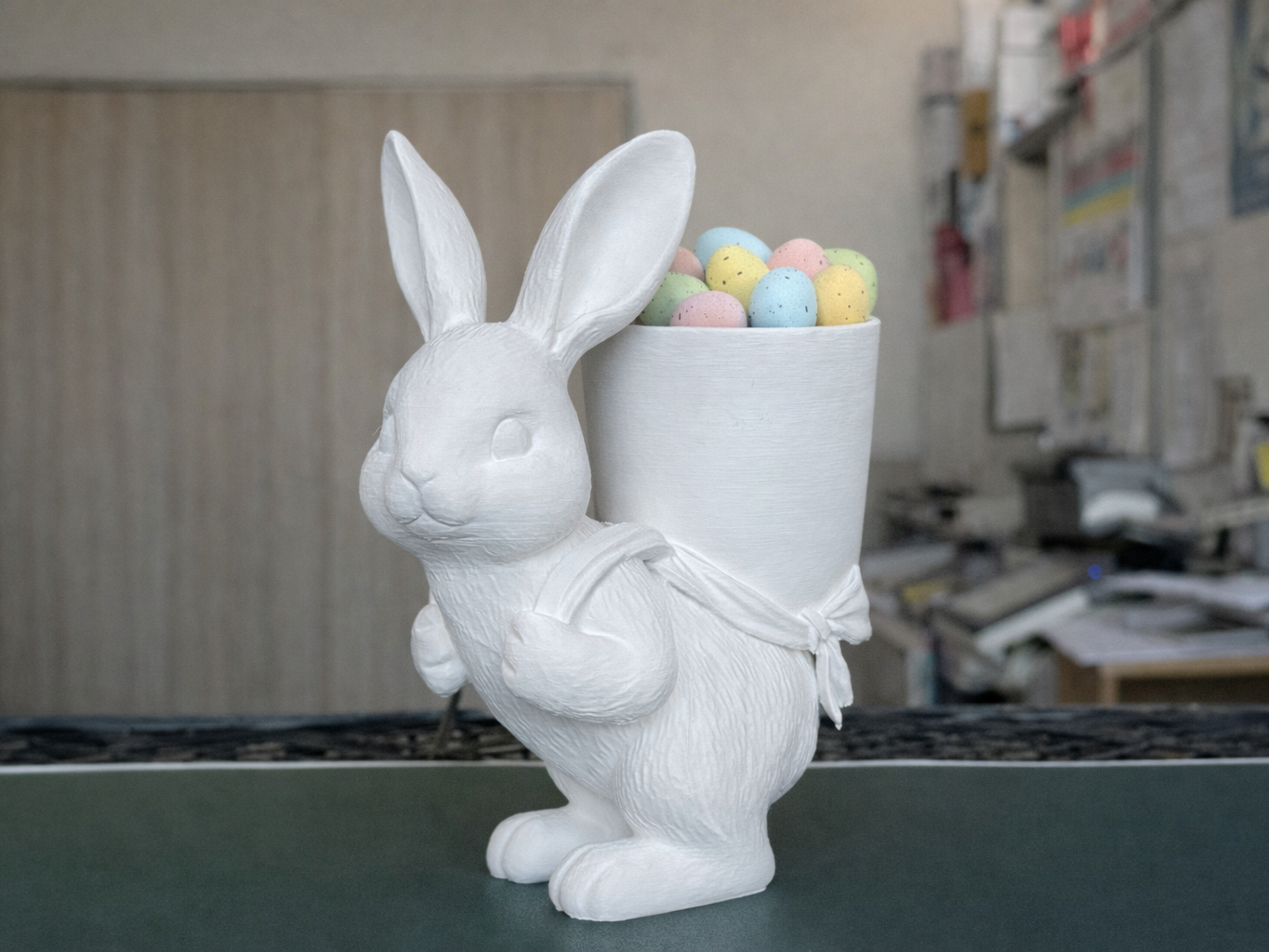 Easter bunny worker