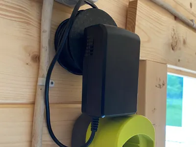 Euro Plug Holder Wall Mount Cable Winder
