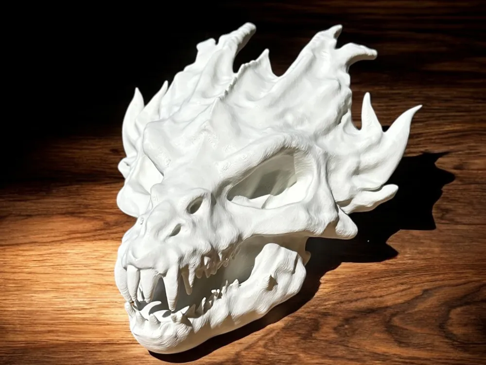 スカルドラゴン ヘッド 標本 剥製 '99 ドクロ 骸骨 龍 竜 髑髏 置物 3Dプリント ドラゴン頭蓋骨 - 無料3Dモデル -MakerWorld