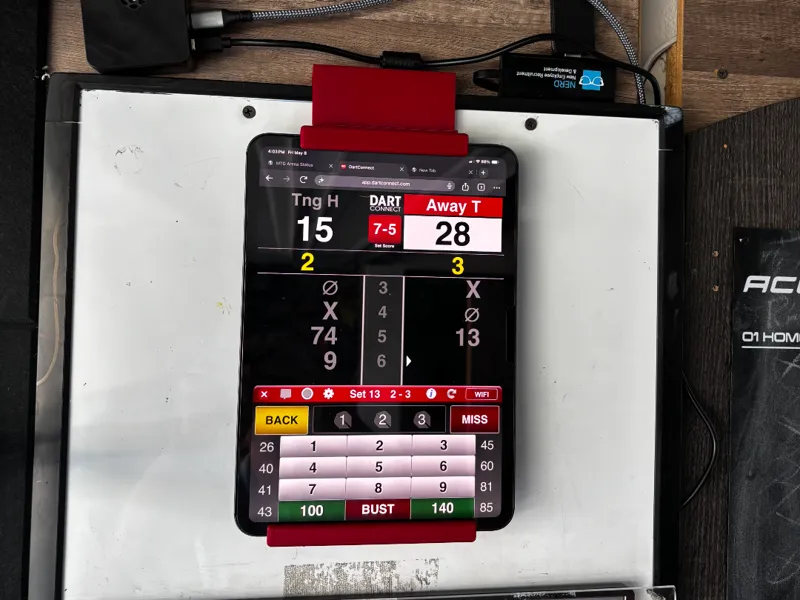 iPad Wall Hanger for Dart League Nights