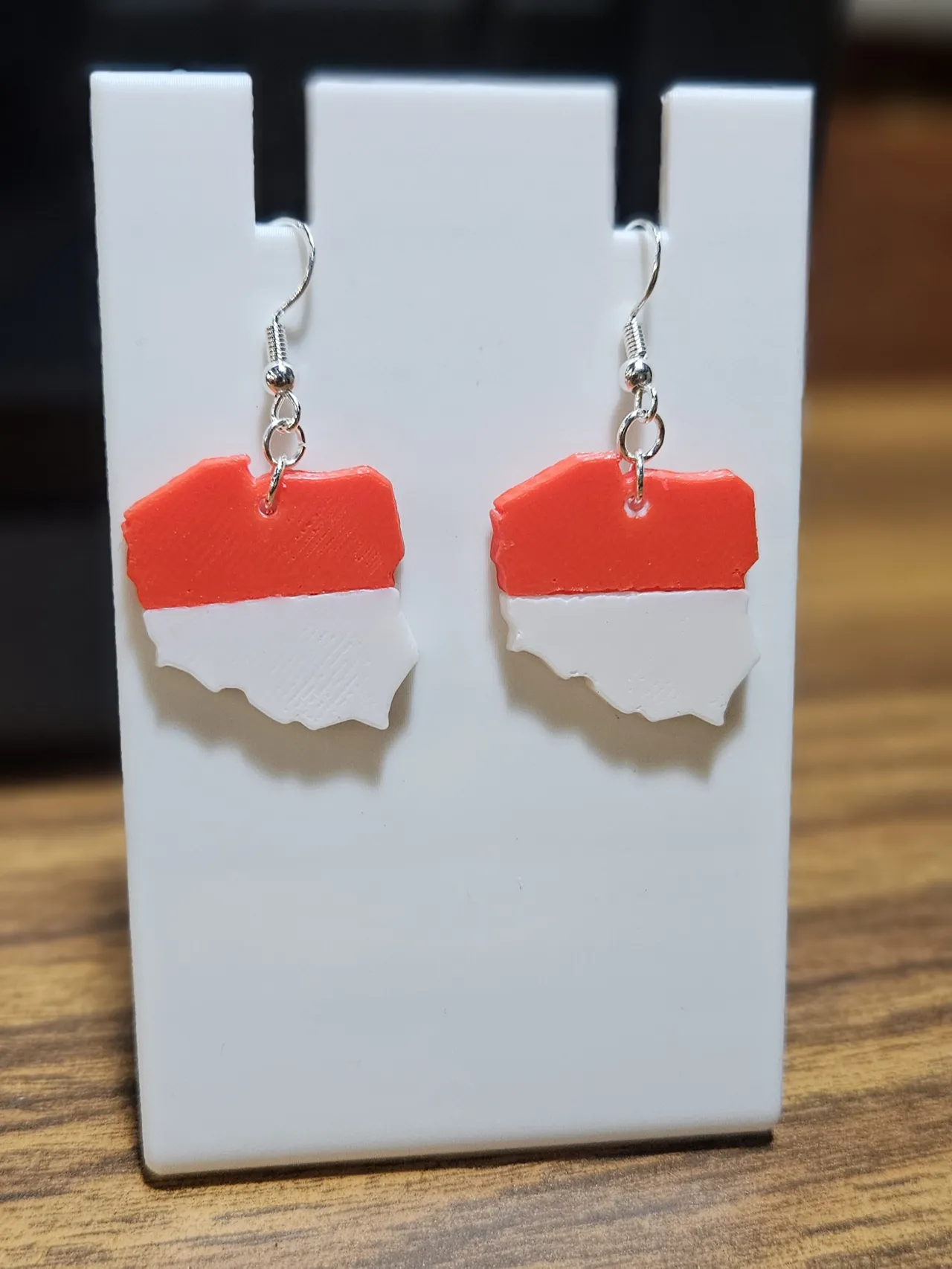 Polish Flag Earrings view 2