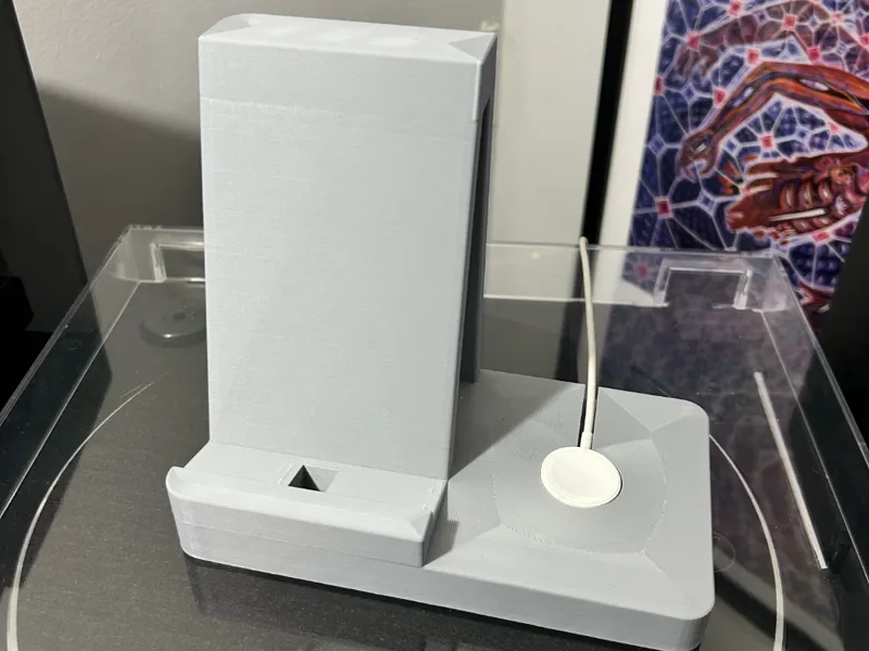 Phone Stand with Apple Watch Charger - (larger)