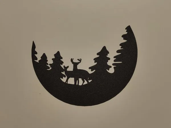 Décoration murale renne en forêt