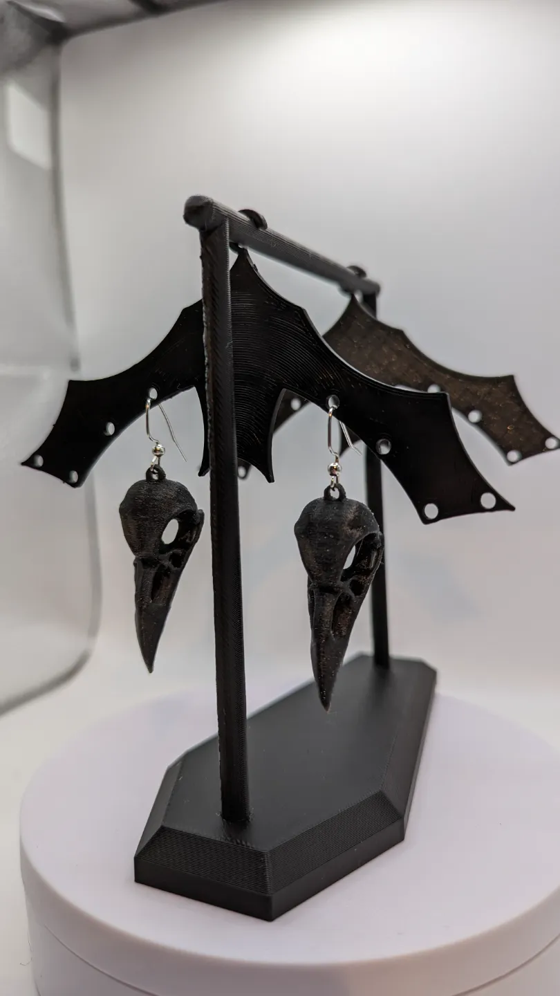 Coffin and Bats - Earring Stand view 3