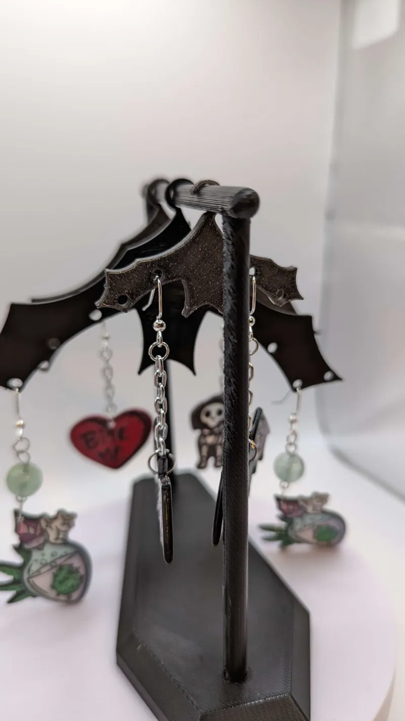 Coffin and Bats - Earring Stand