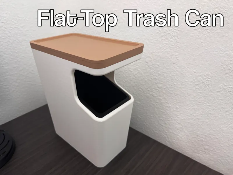 Flat-Top Trash Can
