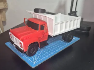 camion de carga rojo