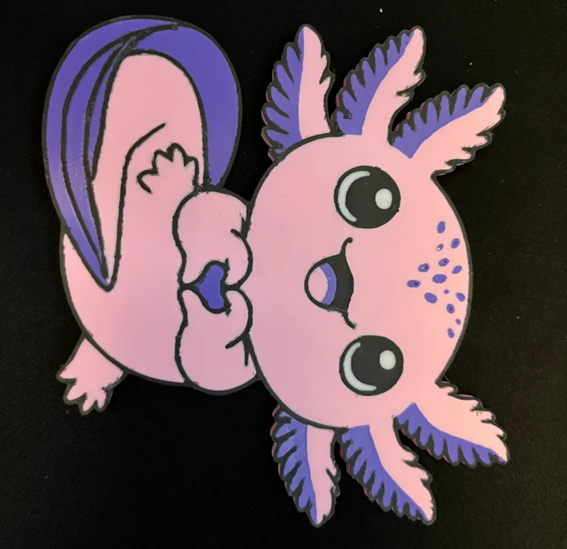 Axolotl flat decor