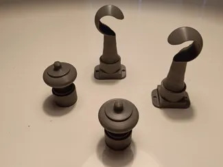 Fancy Curtain Rod Brackets and End Caps Set