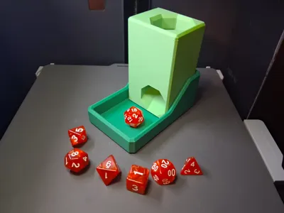 Any Orientation Small Dice Tower with Magnets