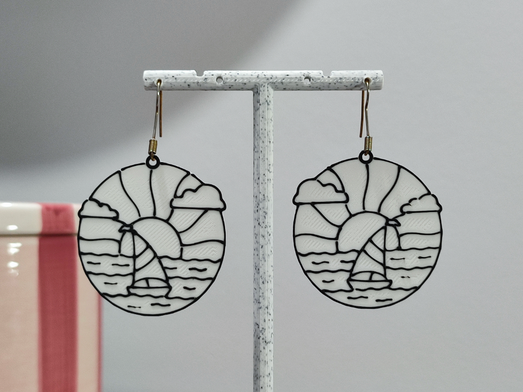 Aretes Amanecer Marino 3D model by Layered Art 3D