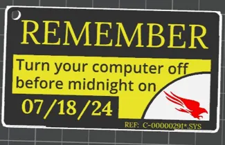 Crowdstrike Lanyard - Best Buy Y2K sticker Parody