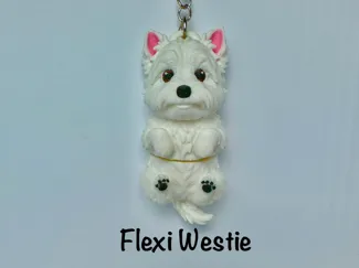 Flexi Westie Keychain