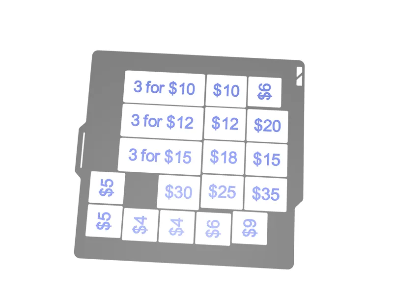 Vendor Price Tags for Markets - HDR2