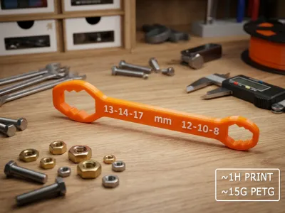 Compact Multi-Size Wrench