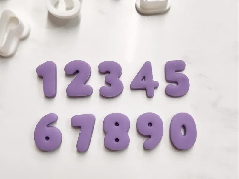 Numbers Polymer Clay Cutters
