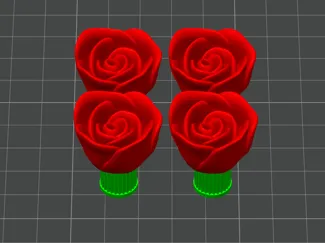 Rose valve stem