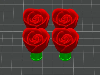 Rose valve stem