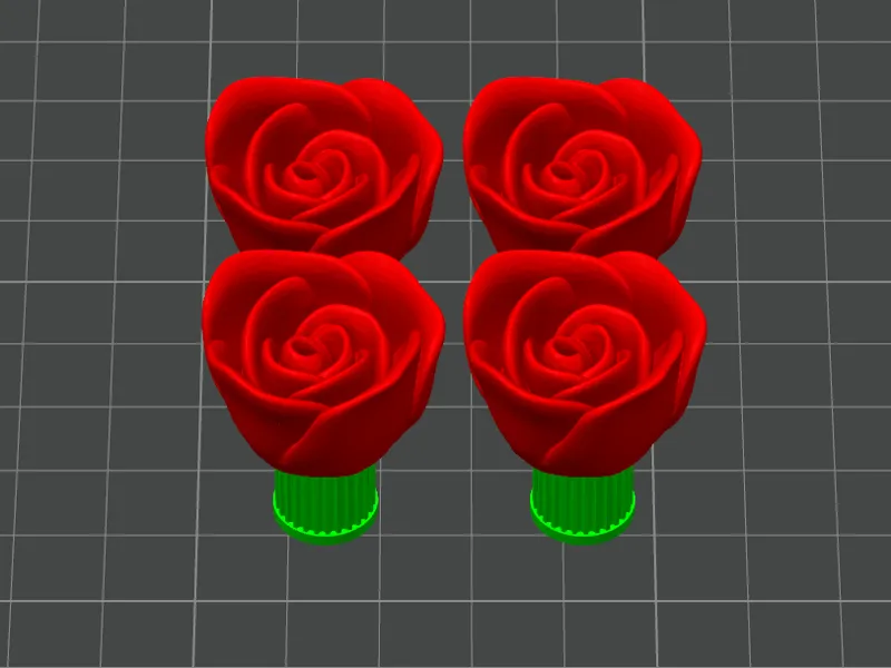 Rose valve stem