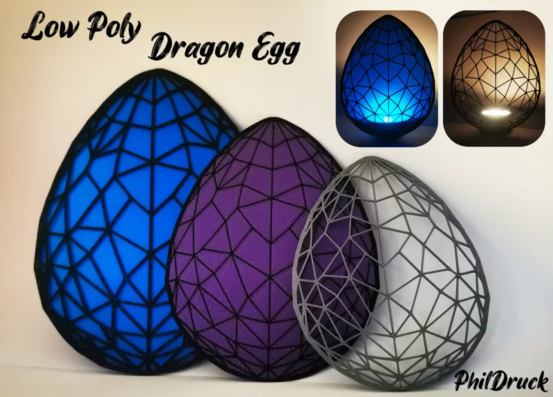 Low Poly Dragon Egg (Multiple Versions)