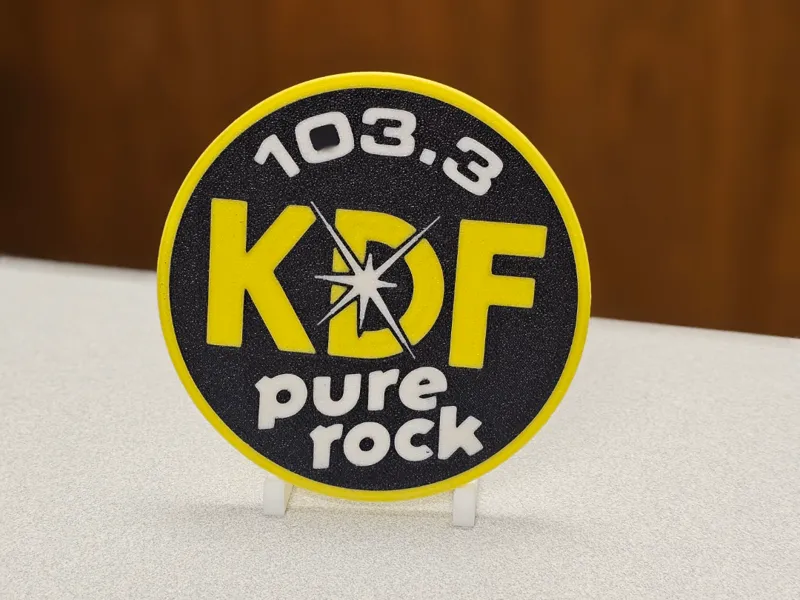 KDF Pure Rock 103.3 Radio Station Coaster