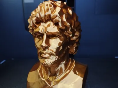 Bust Maradona Modern Art - Low Poly Tribute
