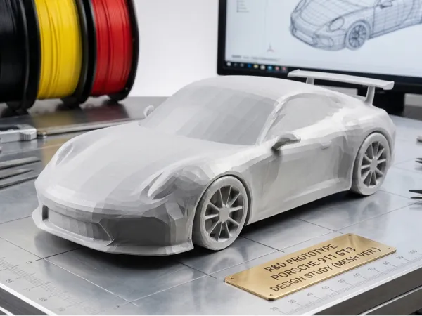 Porsche 911 GT3 RS — modèle low poly